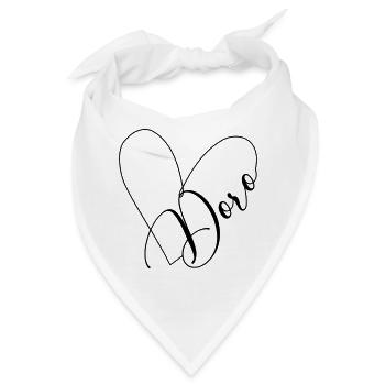 Doro Name Herzlinie - Bandana - Weiß - Vorne