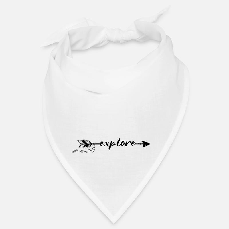 explore Schriftzug Boho Style Reise Spruch Sprüche Bandana