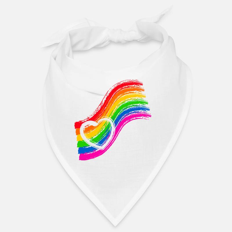 Regenbogen Pride Herz Bandana