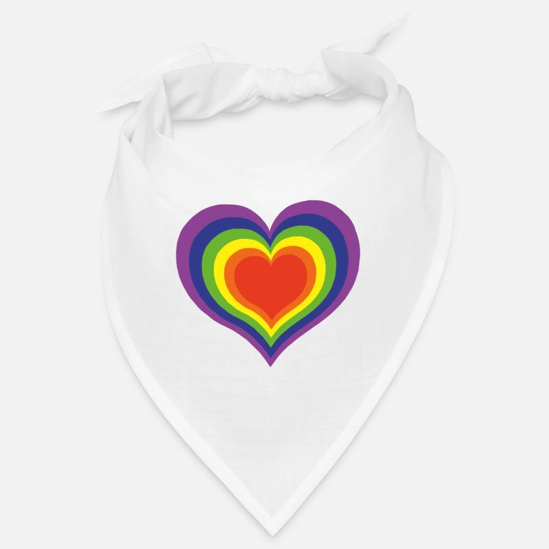Herz Regenbogenfarben Bandana
