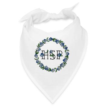 HSP - hoch sensible Person Vergissmeinnicht Rahmen - Bandana - Weiß - Vorne