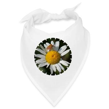 Blumen und Insekten sind untrennbar verbunden - Bandana - Weiß - Vorne