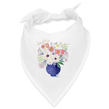 Blumenstrauß für dich - Bandana - Weiß - Vorne