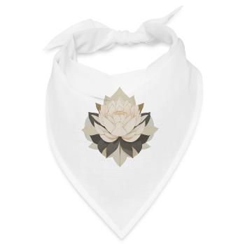 Lotusblume - Bandana - Weiß - Vorne