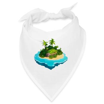 Insel in den Tropen - Bandana - Weiß - Vorne