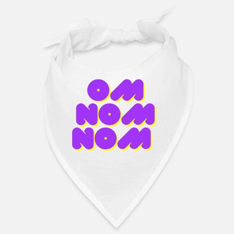 Om Nom Nom - Bandana - blanc