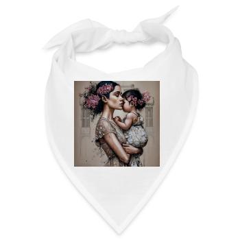 Mutter und Tochter - Bandana - Weiß - Vorne
