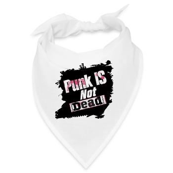 Punk Is Not Dead Punkrock Punker Punkrocker Rock - Bandana - Weiß - Vorne
