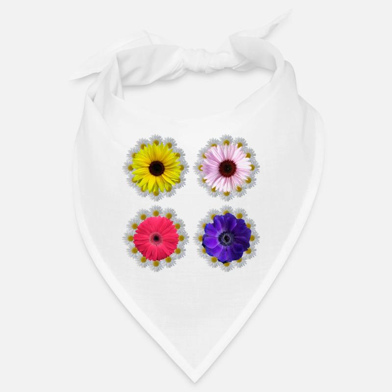 Gerbera Blossom Daisies Sunflower Floral Pattern Bandana