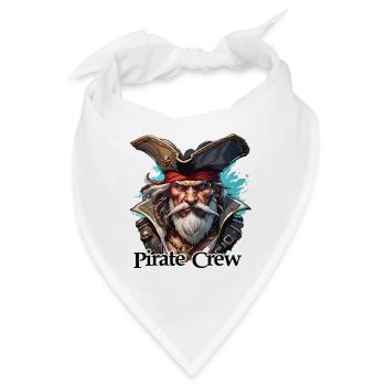 Pirat / Ahoi / Anker / Kapitän / Totenkopf / Rum - Bandana - Weiß - Vorne
