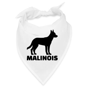 Malinois - Bandana - Weiß - Vorne