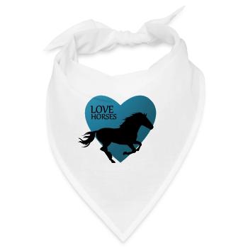 Pferd Pferde Reiten Reitsport Pony Western - Bandana - Weiß - Vorne