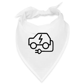 Elektroauto und Ladekabel - Bandana - Weiß - Vorne