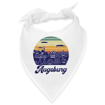 Augsburg Fuggerstadt Vintage Skyline Stadt - Bandana - Weiß - Vorne