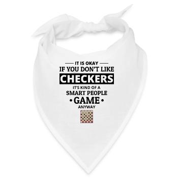 Checkers Draughts Strategie Brettspiele Lustig - Bandana - Weiß - Vorne