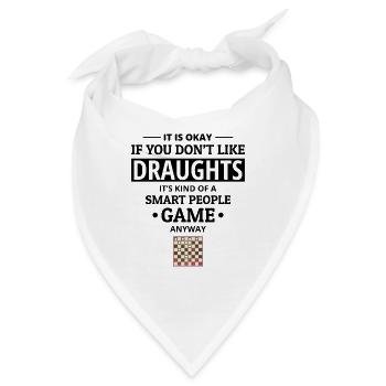 Checkers Draughts Strategie Brettspiele Lustig - Bandana - Weiß - Vorne