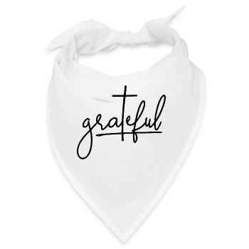 Dankbarer religiöser Schriftzug - Bandana - Weiß - Vorne