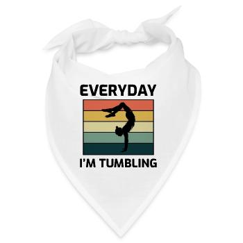 Power Tumbling Gymnastik Turner Akrobatik Lustig - Bandana - Weiß - Vorne