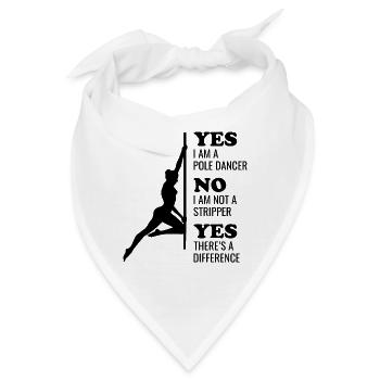 Pole Sport Tanz Tänzer Wettbewerb Akrobatik - Bandana - Weiß - Vorne