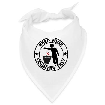 Lustiger Spruch Sozialismus - Bandana - Weiß - Vorne