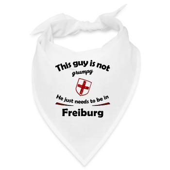 Ich muss nach Freiburg - Bandana - Weiß - Vorne