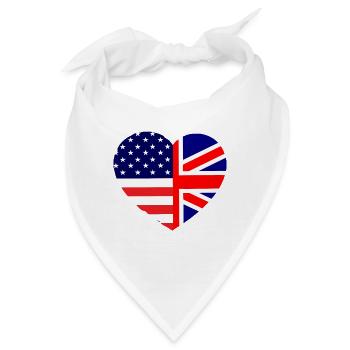Britisch Amerikanische Liebe - Bandana - Weiß - Vorne