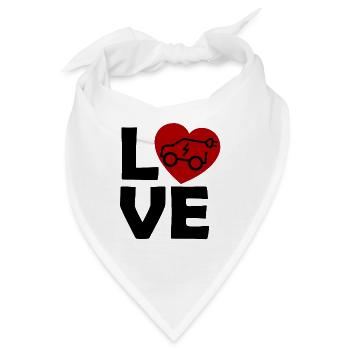 Elektro Liebe - Bandana - Weiß - Vorne