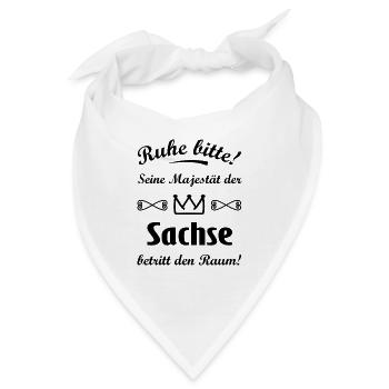 Seine Majestät der Sachse - Bandana - Weiß - Vorne