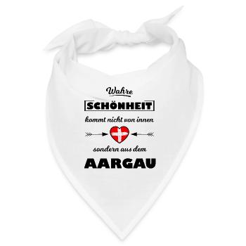 Aargau in der Schweiz - Bandana - Weiß - Vorne