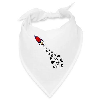 Bitcoin und Dollars - Bandana - Weiß - Vorne