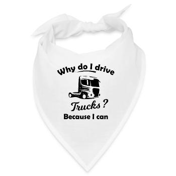 Die LKW Fahrer - Bandana - Weiß - Vorne