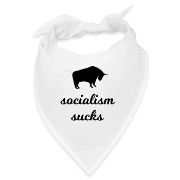 Der lustige Anti Sozialist - Bandana - Weiß - Vorne