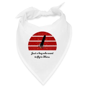 Mars Entdeckung - Bandana - Weiß - Vorne