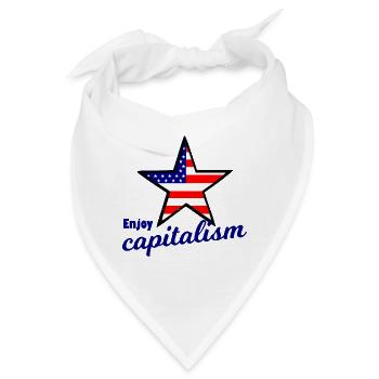 Amerika und Kapitalismus - Bandana - Weiß - Vorne