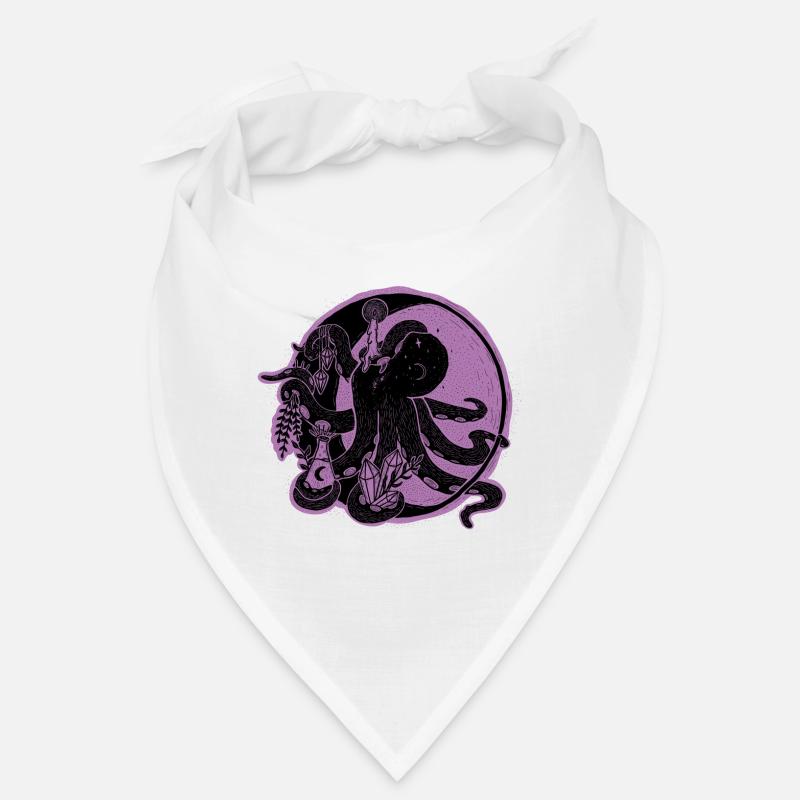Illustration de la pieuvre sorcière - Bandana - blanc
