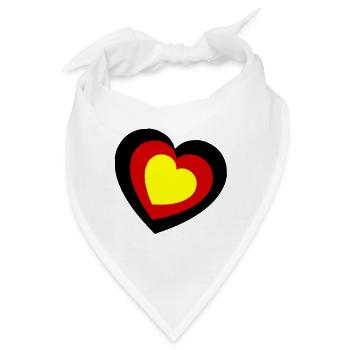 Das germanische Herz - Bandana - Weiß - Vorne