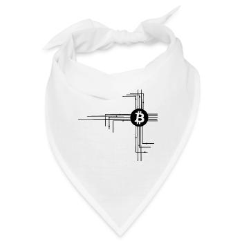 Coin und Leitungen - Bandana - Weiß - Vorne