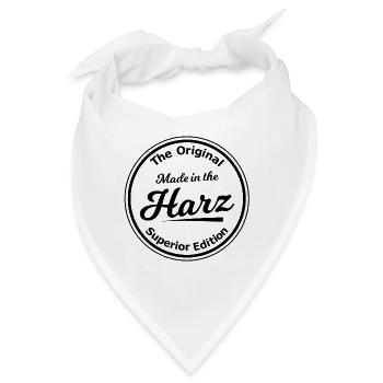 Geboren im Harz - Bandana - Weiß - Vorne