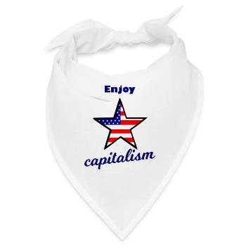 Wall Street Kapitalist - Bandana - Weiß - Vorne