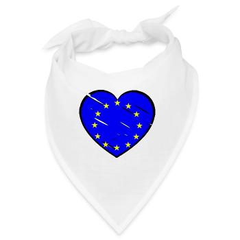 Ein Herz für Europa - Bandana - Weiß - Vorne