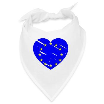 Das europäische Herz - Bandana - Weiß - Vorne