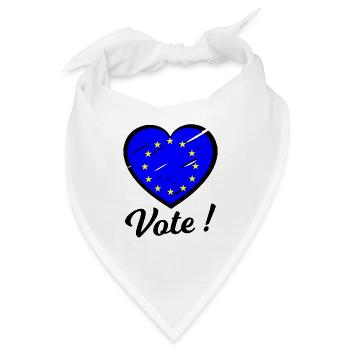 Die Europa Wahl - Bandana - Weiß - Vorne