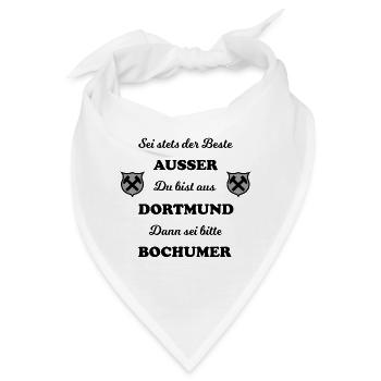 Die Bochumer und Dortmunder - Bandana - Weiß - Vorne