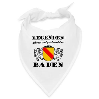 Geboren im schönen Baden - Bandana - Weiß - Vorne