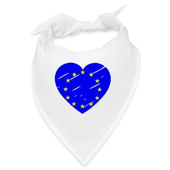 Ein Herz für Europa - Bandana - Weiß - Vorne