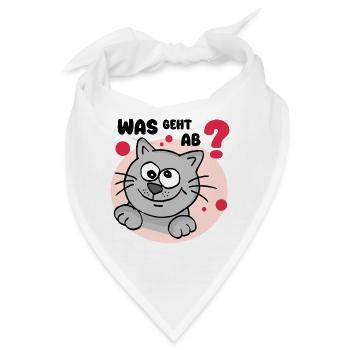 Was geht ab? - Bandana - Weiß - Vorne