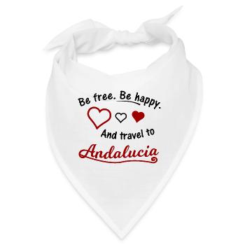 Andalusien in Süd Spanien - Bandana - Weiß - Vorne