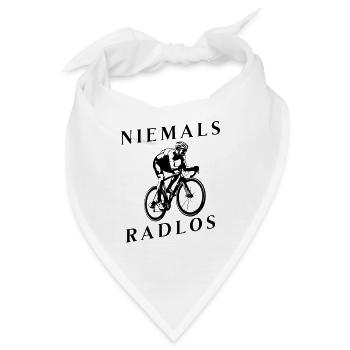 Niemals Radlos - Bandana - Weiß - Vorne