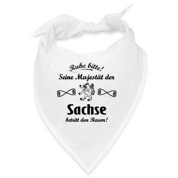 Der König von Sachsen - Bandana - Weiß - Vorne