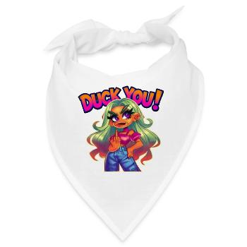 Duck dich!! - Bandana - Weiß - Vorne